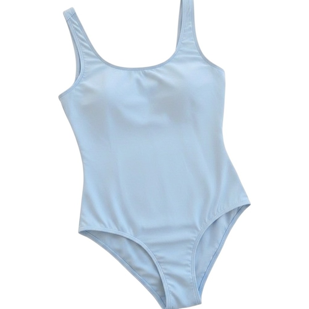 Lux LA Blue Bodysuit Sleeveless Tank Top One Piece Womens